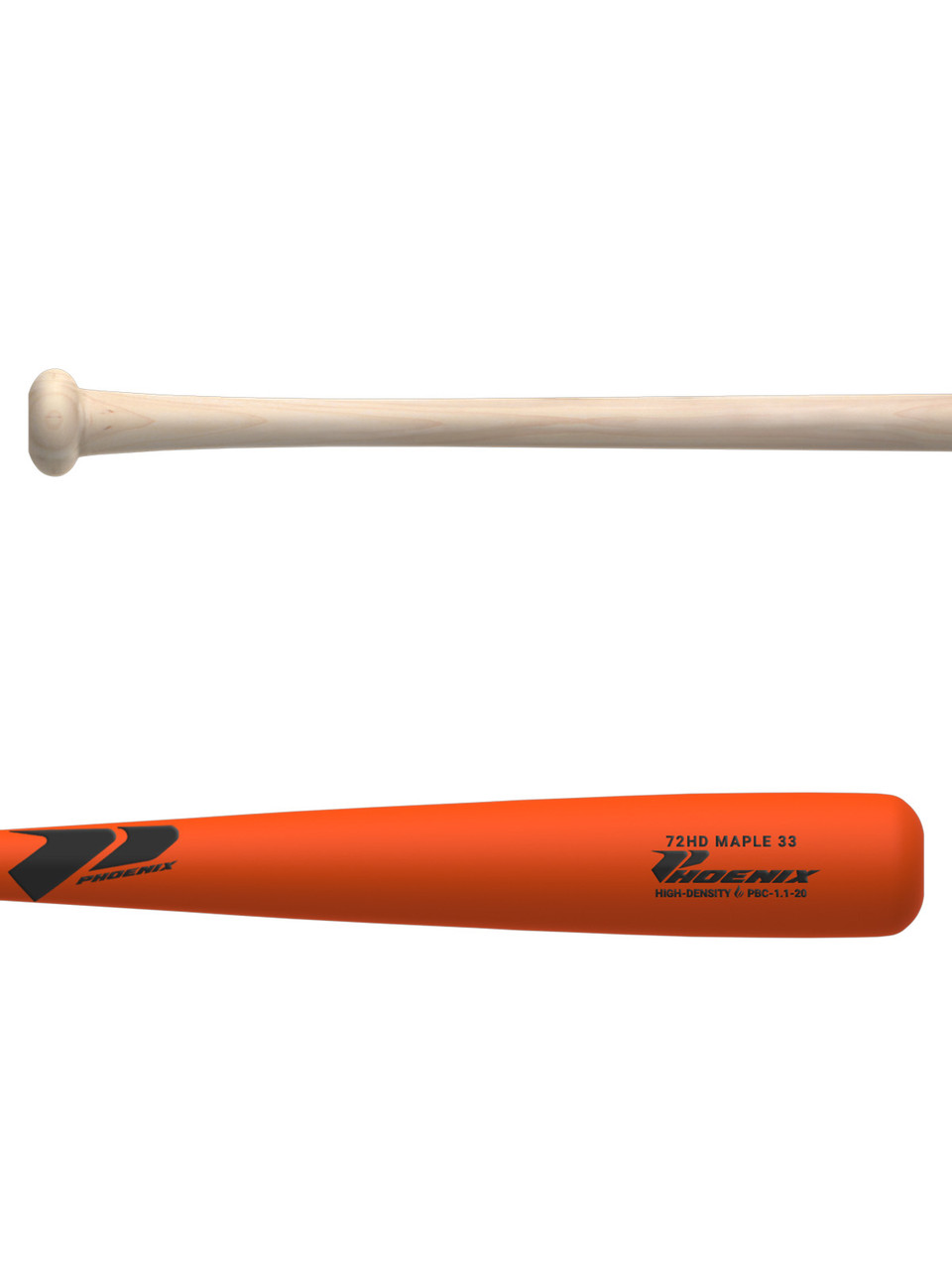 72HD Wood Baseball Bat Ships Same/Next Day Phoenix Bats