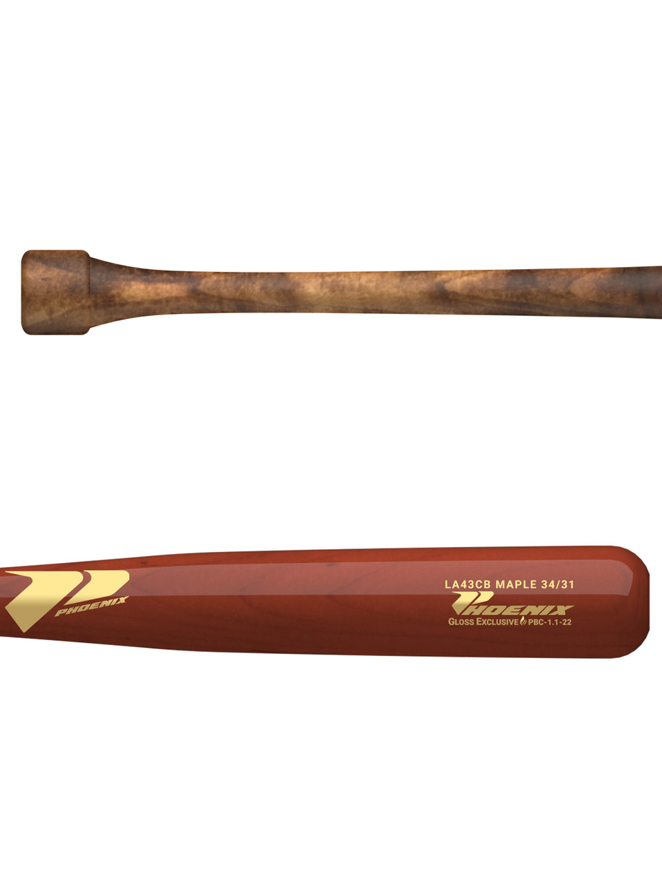 LA43CB Puck Knob Wood Baseball Bat Bats For Power Hitters Phoenix Bats