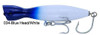 Super Strike Lures Little Neck Popper 4.25 inch 1.5 oz sinking plug for surf fishing Blue Head White