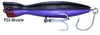 Super Strike Lures Little Neck Popper 4.25 inch 1.5 oz sinking plug for surf fishing Black Purple Blurple