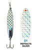 Deadly Dick Lure Standard Casting 2oz Silver Refracta