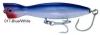 Super Strike 6 inch 3 3/4 oz Little Neck Popper heavy sinking surf plug for striped bass Blue White