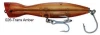 Super Strike 6 inch 3 3/4 oz Little Neck Popper heavy sinking surf plug for striped bass Transparent Amber