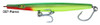 Super Strike Super "N" Fish 7 inch 3oz Sinking Needlefish surf plug with black eyes, treble hooks, and through-wire construction for striped bass fishing Parrot Green