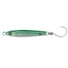 Hogy 1.5 inch 1/2 oz Heavy Minnow metal jig in holographic finish with VMC inline hook green