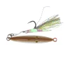 Hogy Lures 1.75 oz 3-inch Squinnow metal casting and vertical jigging lure with dual-taper belly and teaser assist hook Olive Crab