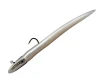 RonZ Lures 10 inch 6.5 oz Big Game HD rigged soft plastic lure with heavy-duty swing hook for offshore tuna fishing White pearl