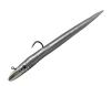 RonZ Lures 10 inch 6.5 oz Big Game HD rigged soft plastic lure with heavy-duty swing hook for offshore tuna fishing Silver metallic
