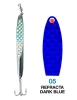 Deadly Dick Long Treble Dark Blue Refracta Metal Jig Lure for Freshwater & Saltwater Fishing