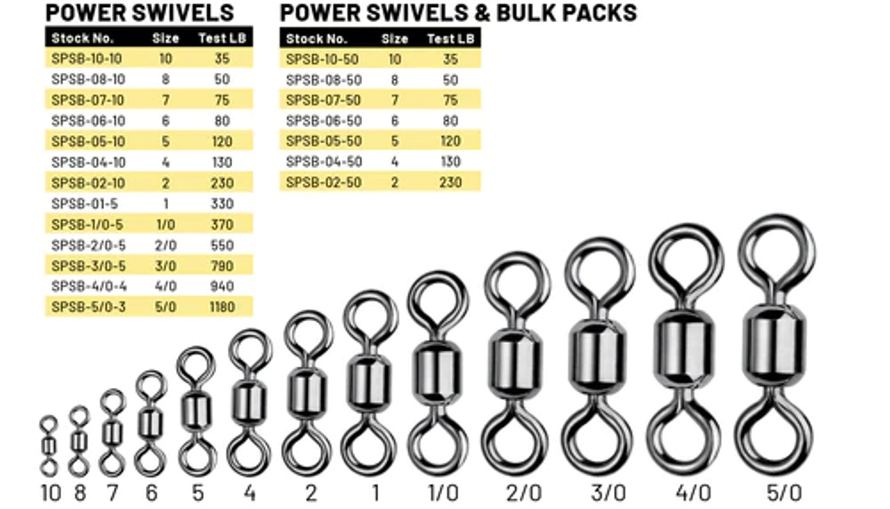 Spro Power Swivels #6 80lb (10 Swivels) SPSB-06-10