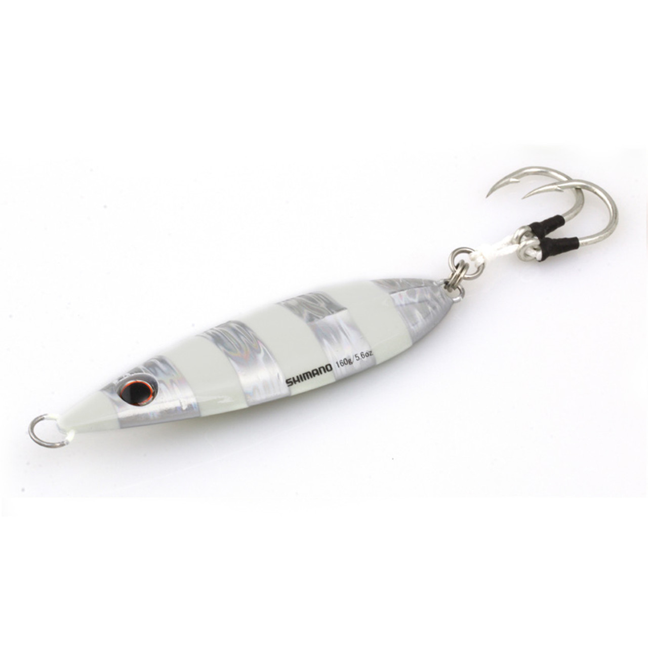 Shimano Flat Fall Butterfly Jig Lures Zebra Glow 200g 7 Ounce