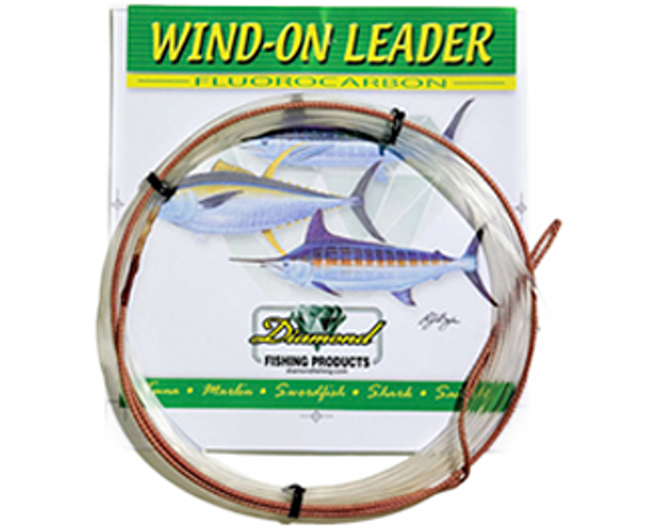 Momoi Diamond Fluorocarbon Wind On Leader Clear 80 Pound 25 feet