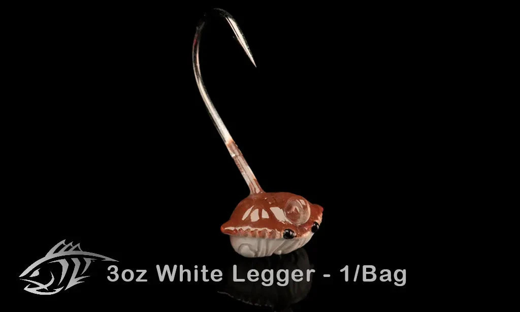 Lunker City Mr Crab Tog Jigs 3oz (1 Jig) White Legger - Canal Bait