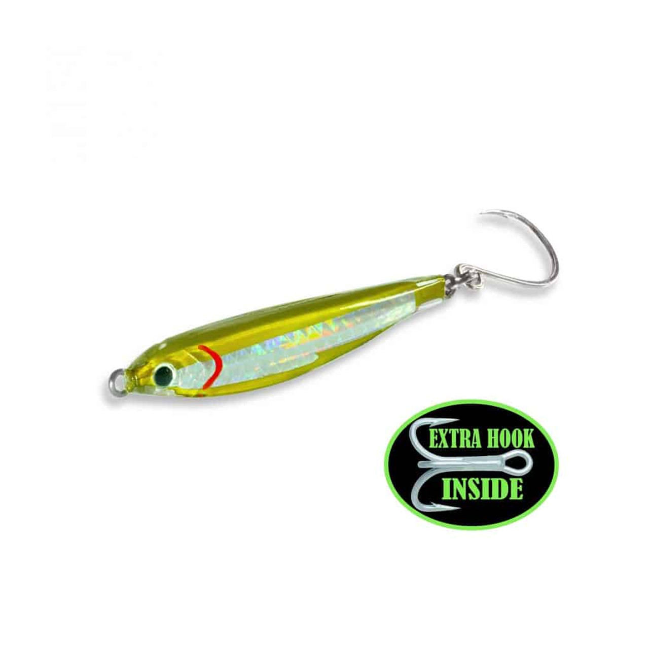 Fat Cow Lures Fat Minnow Epoxy Resin Jig 2.5 Inch 1 Ounce Olive Green