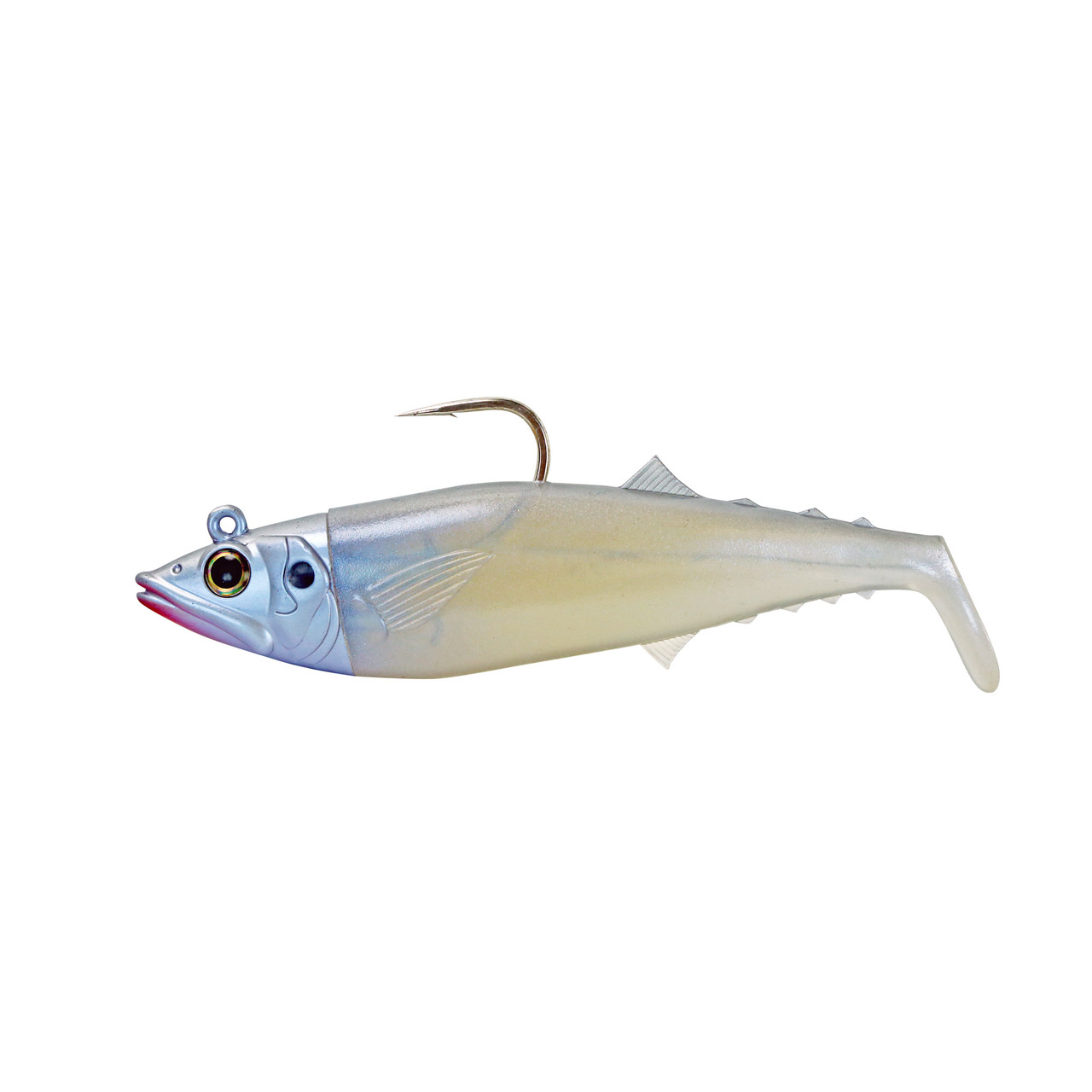 FishLab Mack Attack Soft Shad 6.5 5.5oz White Pearl - Canal Bait and Tackle
