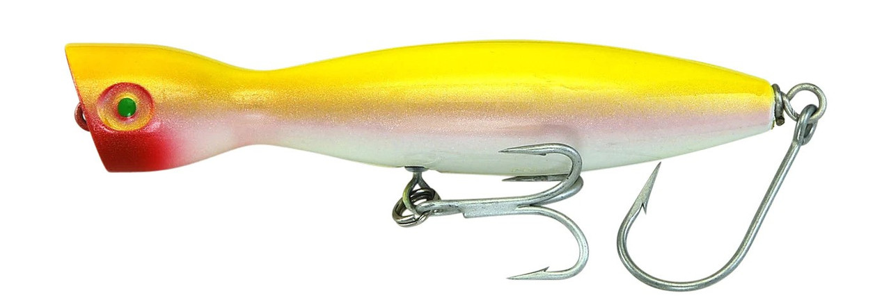 Super Strike Lures Little Neck Popper Yellow White Float 6 2.25oz - Canal  Bait and Tackle