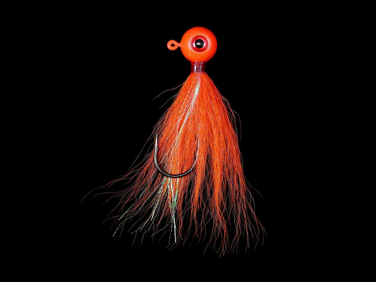 Jigging World Power Fluke Ball Jig V2 Bucktail 3oz Salmon Red