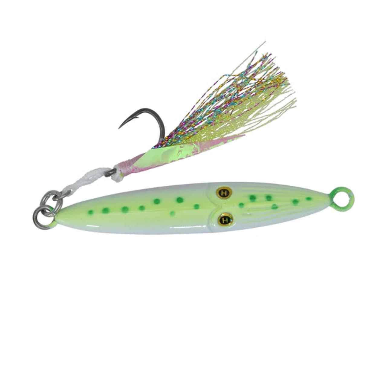 Hogy Lures Squinnow Jig 4.5 Inch 4.5 Ounce Green Mack Glow