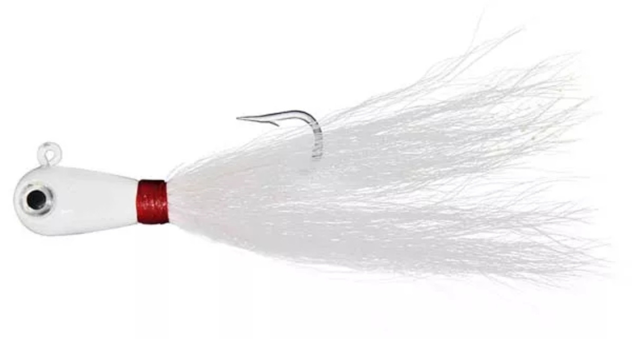 Hurricane Laughing Bucktail White, Fishing Jigs