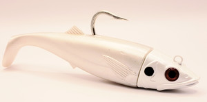 Canal Tackle® Canal Shad Fishing Lure Sinking Jig 5.5" 3.5oz Pearl White