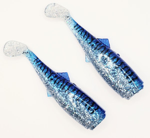 Canal Tackle® Canal Shad Replacement Tail 6" Blue Mack (5oz Shad Size) 2 Tails
