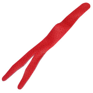 Uncle Josh Pork Rinds Fork Split Tail Sea Strip Red 7" (3 Tails) 57SR