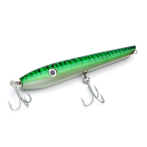 Stan Gibbs Lures Canal Special Pencil Popper 7.5 Inch 3 1/8 Ounce Green Mack
