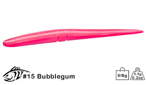 Lunker City Sluggo Bubblegum Pink 4.5 Inch 8 Tails