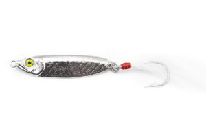 Run Off Lures Herring Peanut Bunker Jig 5oz Chrome Silver