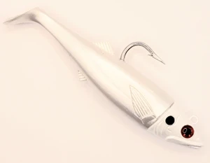 Canal Tackle® Canal Shad Fishing Lure Sinking Jig 5" 2oz Pearl White