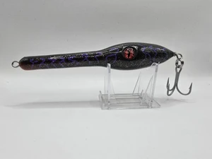 Clements Custom Lures Canal Bomb 6" 3oz Black Purple Lines