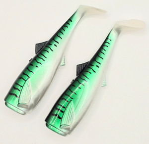 Canal Tackle® Canal Shad Replacement Tail 6" Military Mack (5oz Shad Size) 2 Tails