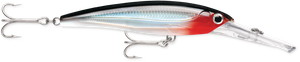 Rapala X-Rap Magnum 10 deep-diving saltwater trolling lure in Silver with large clear diving lip and two treble hooks Silver