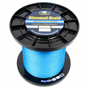 Diamond Hollow Core Braided Fishing Line Gen 3 Blue 3000yds 150lb and 200lb