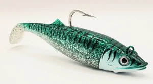 Canal Tackle® Canal Shad 6" 5.5oz Sinking Jig | Best Cape Cod Canal Striped Bass Lure green mackerel