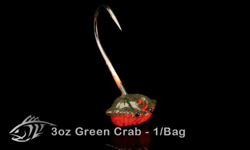 Lunker City Mr Crab Tog Jigs 3oz (1 Jig) Green Crab