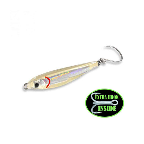 Fat Cow Lures Fat Minnow Epoxy Resin Jig 3.5 Inch 2 Ounce Bone White