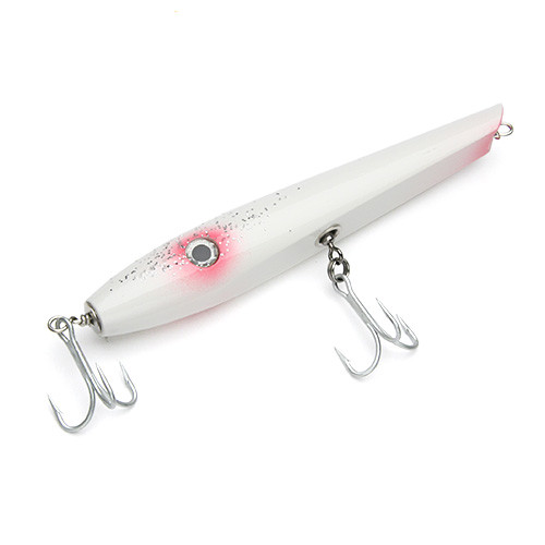 Stan Gibbs Lures Canal Special Pencil Popper 7.5 Inch 3 1/8 Ounce White