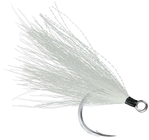 BKK Hooks - Lone Diablo BT - White Bucktail, Bight Tin, Size 7/0