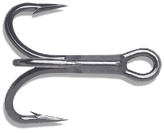 VMC 6X Fishfighter Treble Hook Perma Steel 1/0 (2 Hooks) 8527PS-1/0PP