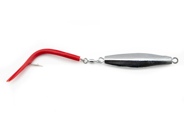 Tsunami Diamond Jig Smooth Chrome A27 Flo. Red Tube 2.7oz