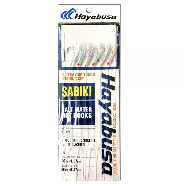 Hayabusa Sabiki EX122-18 (6 Hooks-40lb Main line-30lb Branch Line)