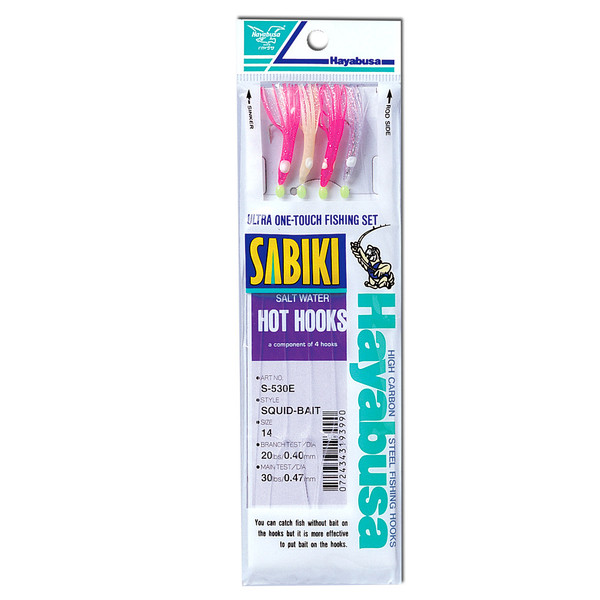 Hayabusa Sabiki S530-14 (4 Hooks-30lb Main line-20lb Branch Line)