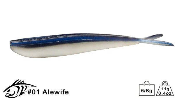 Lunker City Fin-S Fish Alewife 5.75" 8 Tails