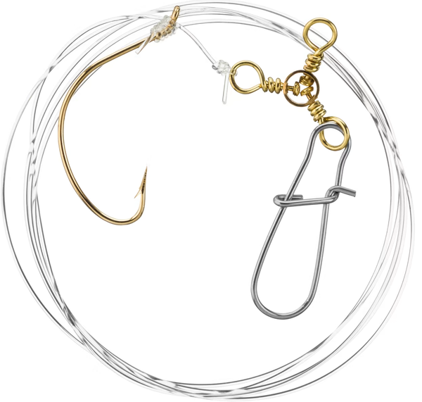 Tide Rite Fluke Flounder Hook Rig Setup R554 Plain Wide Gap Gold Hook