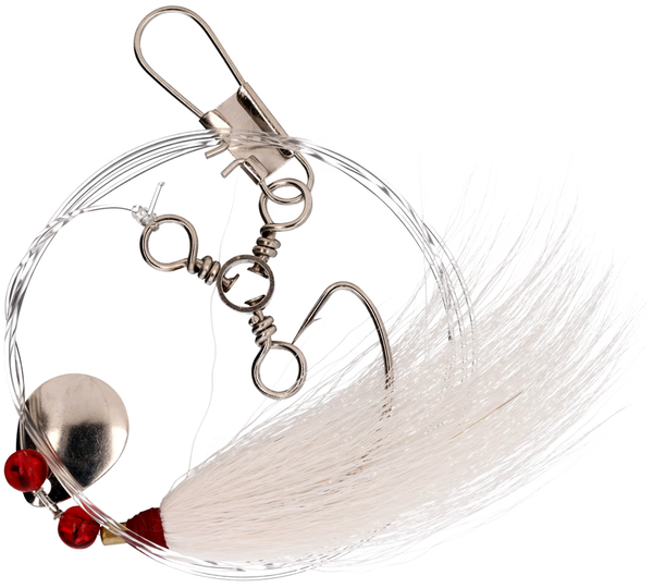 Tide Rite Fluke Flounder Hook Rig Setup R559 Bucktail Spinner White
