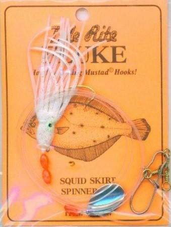Tide Rite Fluke Flounder Hook Rig Setup R563 Squid Spinner White