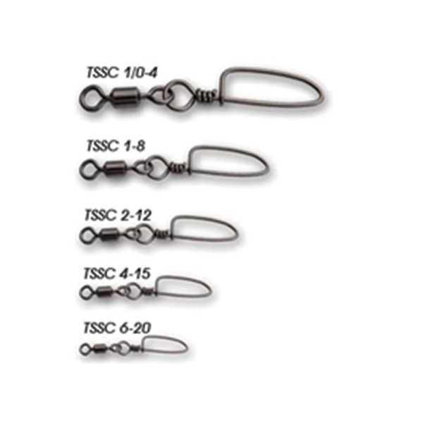 Tsunami Coastlock Snap Strong Swivels #1 120lb 8 Pack