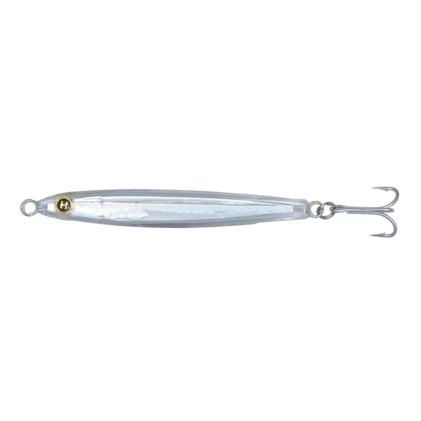 Hogy Epoxy Jig 2.5 inch 3/8 oz saltwater casting lure with strong treble hook Silver Side