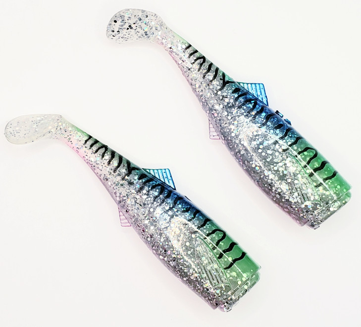 Canal Tackle® Canal Shad Replacement Tail 6" Wacky Mack (5oz Shad Size) 2 Tails